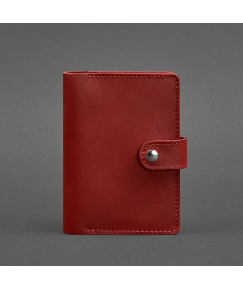 Leather passport cover 3.0 red
