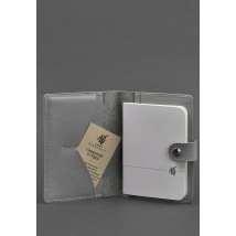 Leather passport cover 3.0 gray