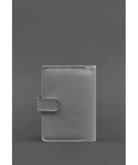 Leather passport cover 3.0 gray