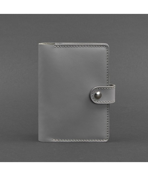 Leather passport cover 3.0 gray