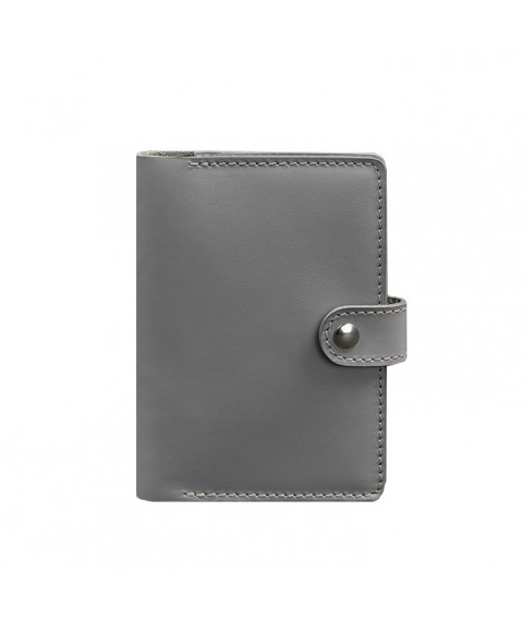 Leather passport cover 3.0 gray
