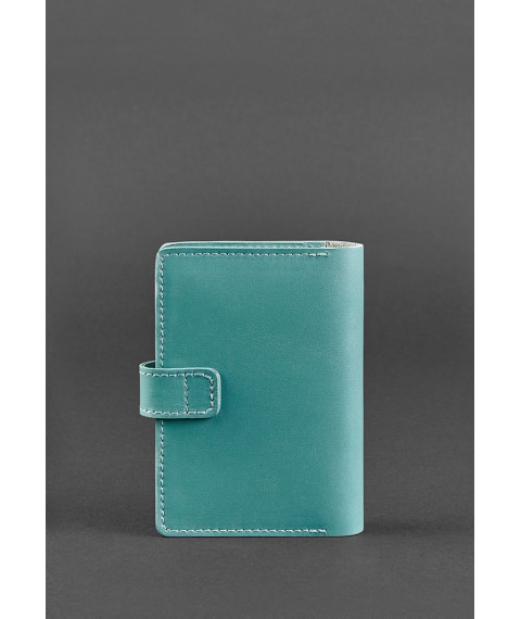 Leather passport cover 3.0 turquoise