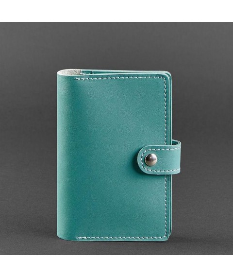 Leather passport cover 3.0 turquoise