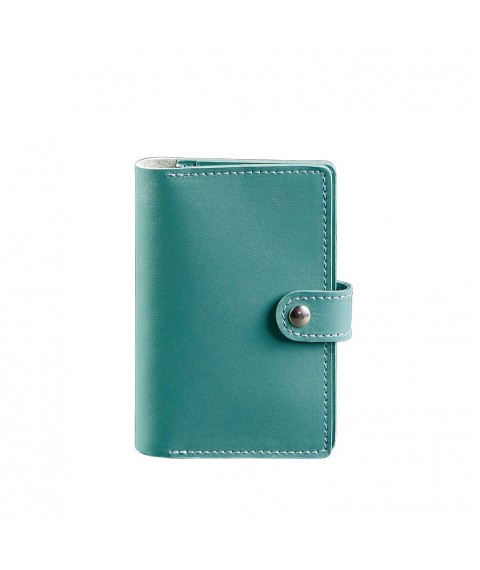 Leather passport cover 3.0 turquoise
