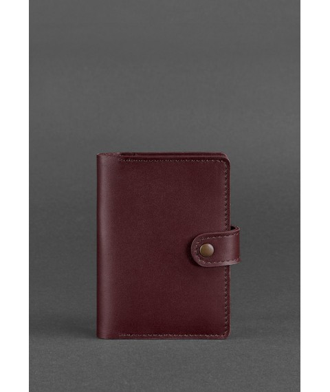 Leather passport cover 3.0 burgundy