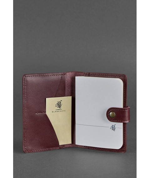 Leather passport cover 3.0 burgundy