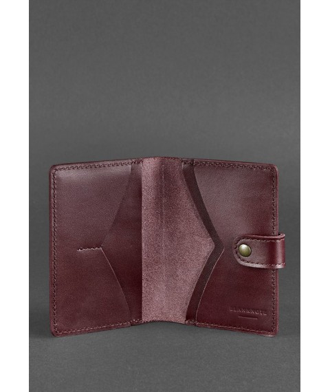 Leather passport cover 3.0 burgundy