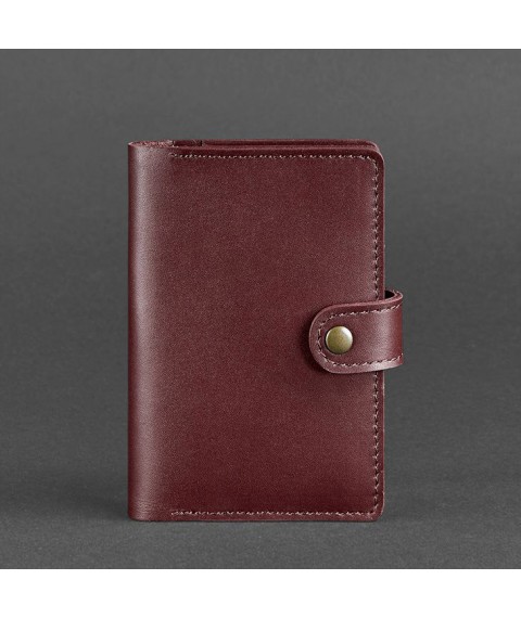 Leather passport cover 3.0 burgundy