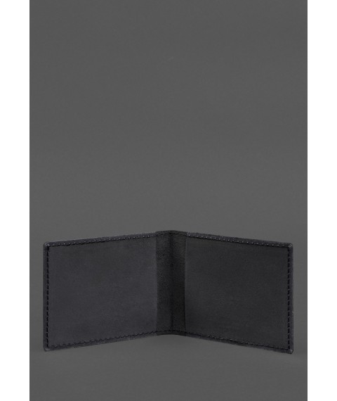 Leather cover for service ID of the National Guard Black