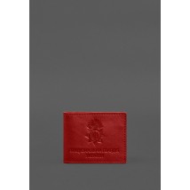 Шкіряна обкладинка для службового посвідчення Національної гвардії Червона