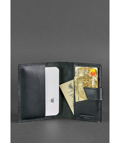 Leather passport cover 4.0 black