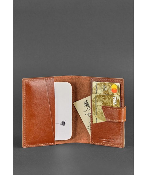 Leather passport cover 4.0 light brown