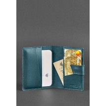 Leather passport cover 4.0 green