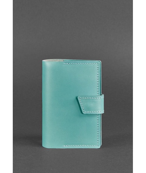 Leather passport cover 4.0 turquoise