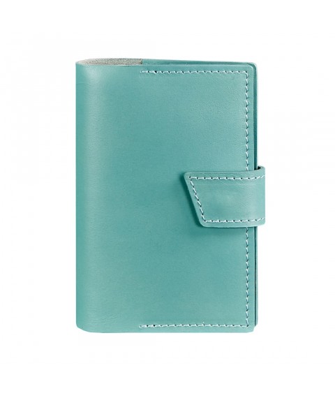Leather passport cover 4.0 turquoise