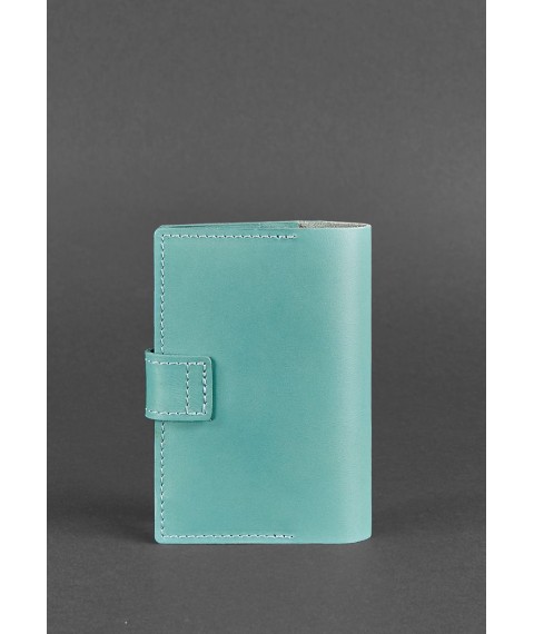 Leather passport cover 4.0 turquoise