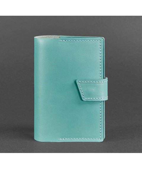 Leather passport cover 4.0 turquoise