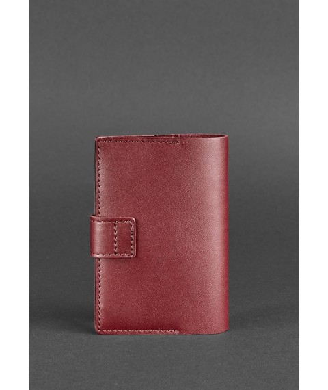 Leather passport cover 4.0 burgundy