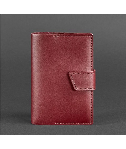 Leather passport cover 4.0 burgundy