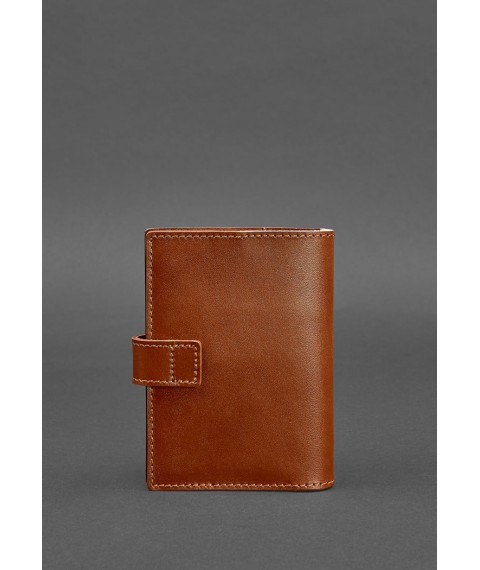 Leather passport cover 5.0 (with window) light brown