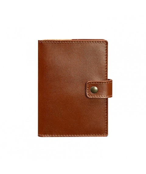 Leather passport cover 5.0 (with window) light brown