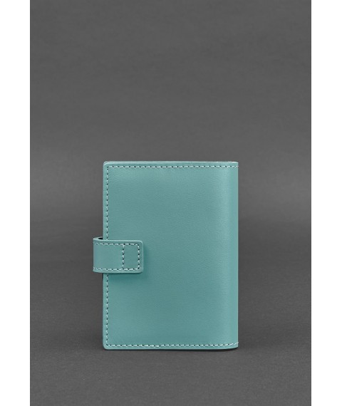 Leather passport cover 5.0 (with window) turquoise