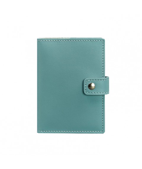 Leather passport cover 5.0 (with window) turquoise