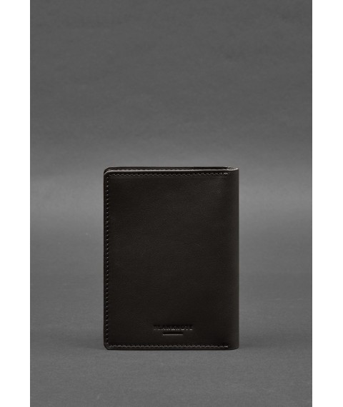 Leather document organizer cover 6.1 dark brown crust