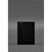 Кожаная обложка-органайзер для документов 6.1 черный краст