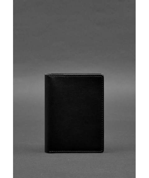 Leather document organizer cover 6.1 black crust