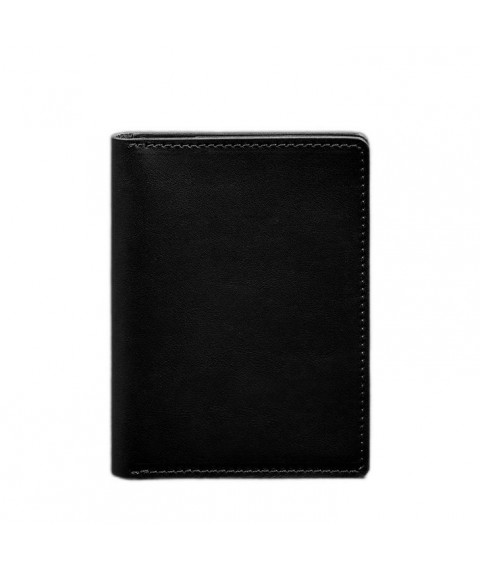 Leather document organizer cover 6.1 black crust