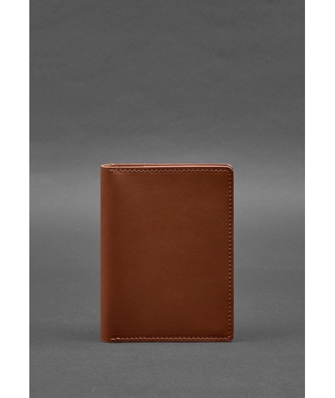 Leather document organizer cover 6.1 light brown crust