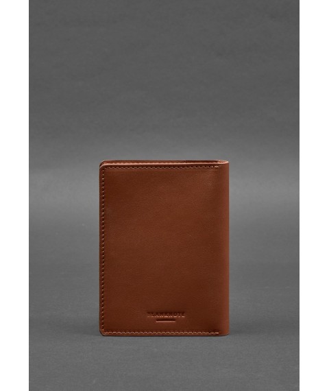 Leather document organizer cover 6.1 light brown crust