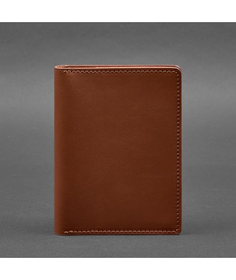 Leather document organizer cover 6.1 light brown crust