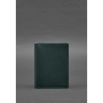 Leather document organizer cover 6.1 green crust