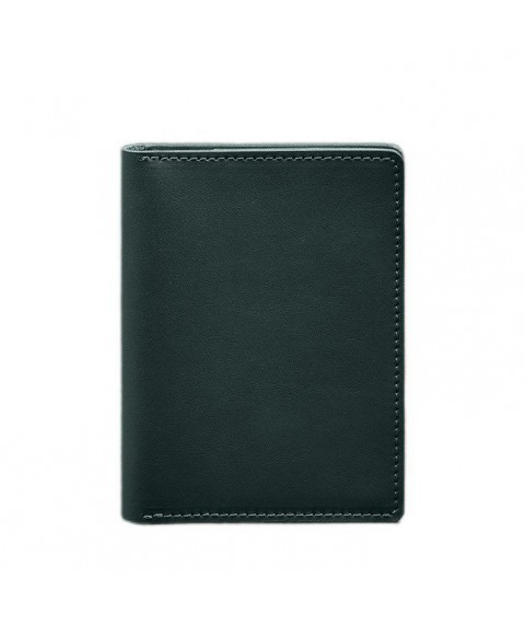 Leather document organizer cover 6.1 green crust