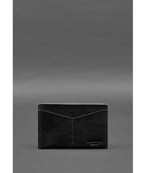 Leather document organizer cover 6.2 black crust