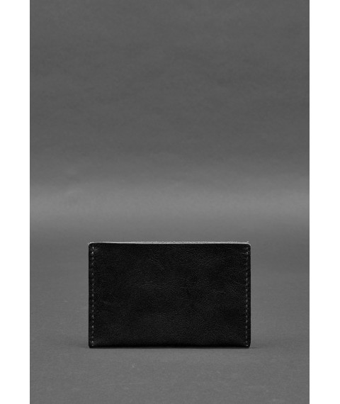Leather document organizer cover 6.2 black crust