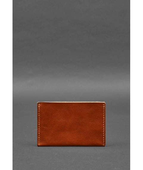 Leather document organizer cover 6.2 light brown crust