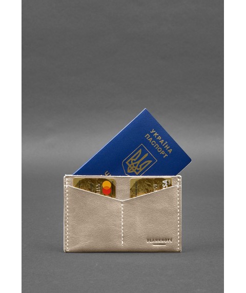 Leather document organizer cover 6.2 light beige crust
