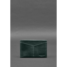 Leather document organizer cover 6.2 green crust