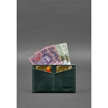 Leather document organizer cover 6.2 green crust