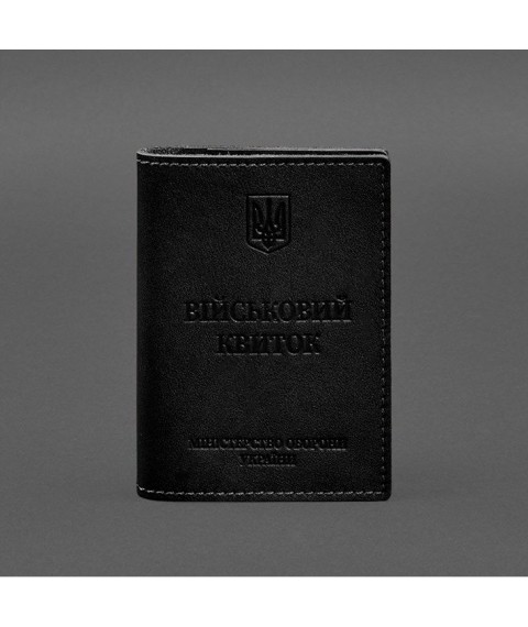 Шкіряна обкладинка для військового квитка з кишенями 7.2 чоний краст