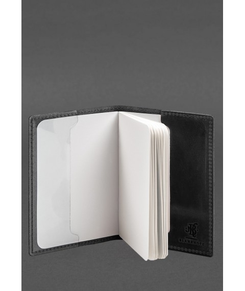 Leather cover for military ID 7.3 black Crazy Horse