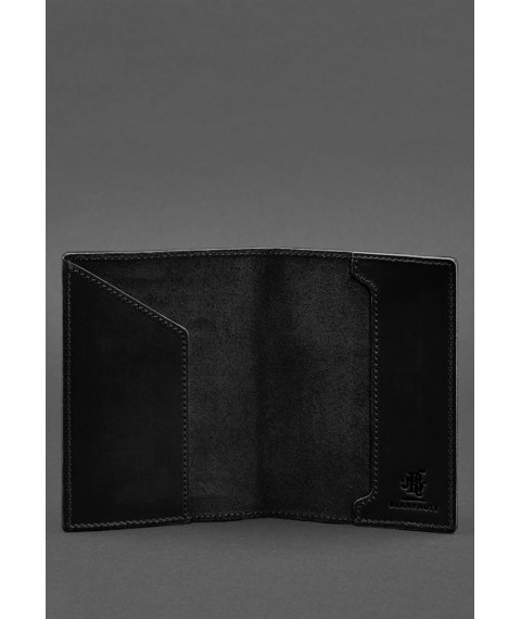 Leather cover for military ID 7.3 black Crazy Horse