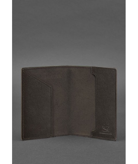 Leather cover for military ID 7.0 dark brown