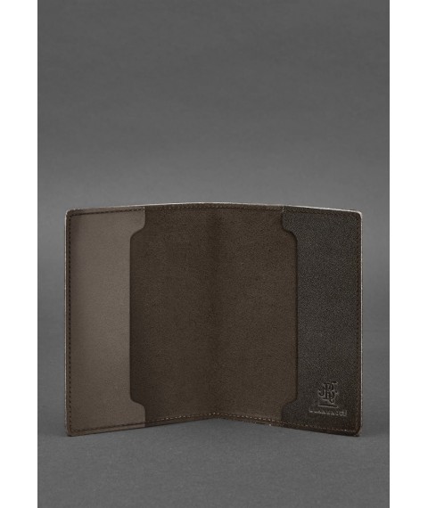 Leather cover for military ID 7.0 dark brown
