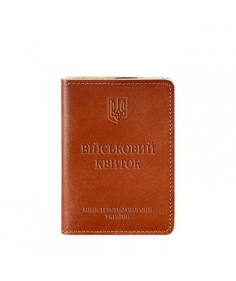 Leather cover for military ID 7.0 light brown