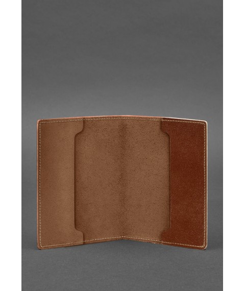 Leather cover for military ID 7.0 light brown