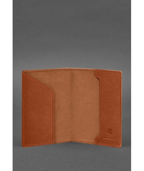 Leather cover for military ID 7.0 light brown